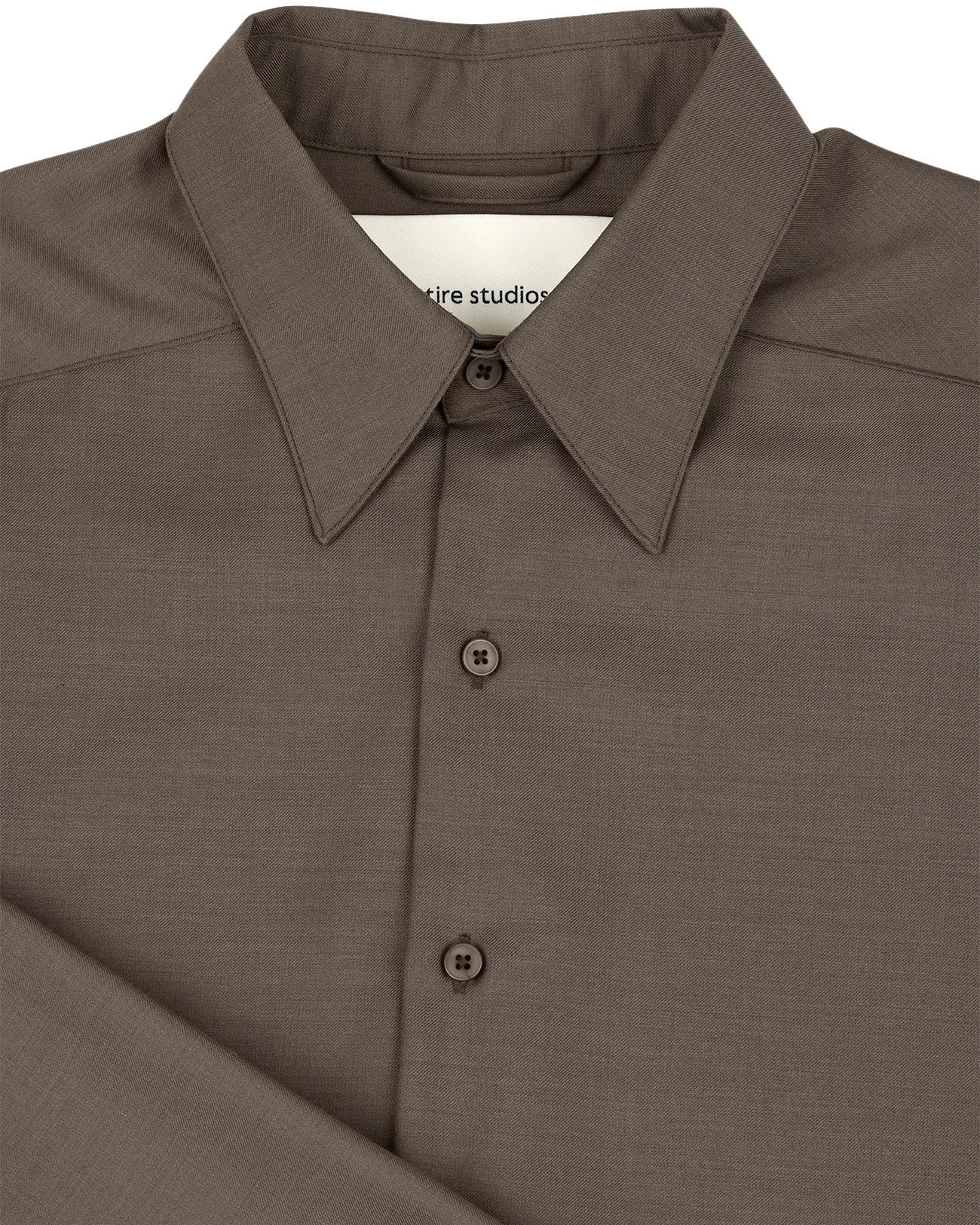 MILLER SHIRT WOOL TAUPE - 5