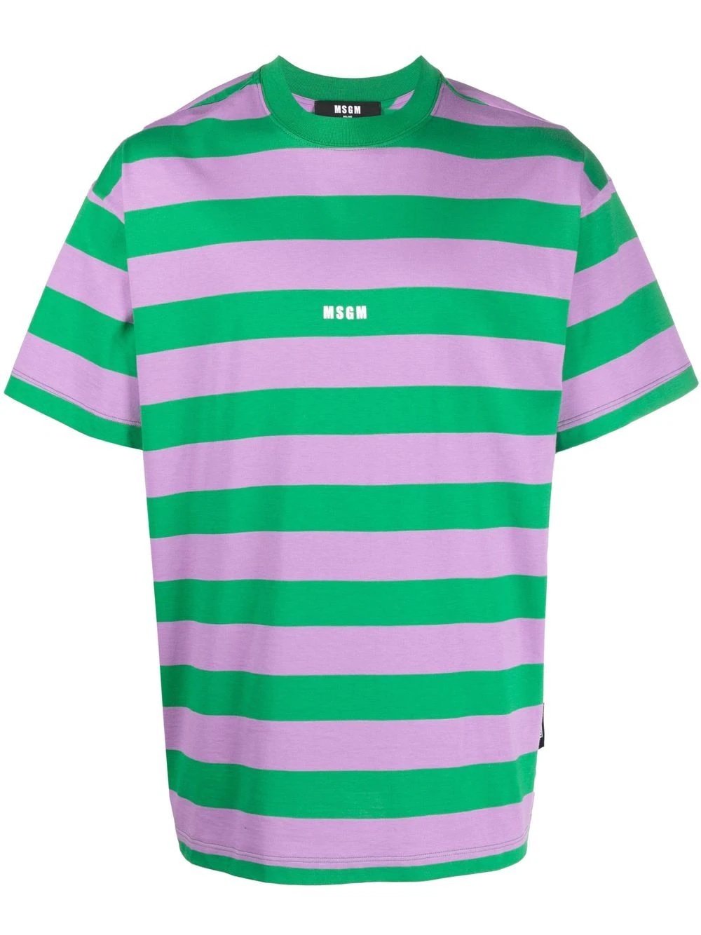 logo striped T-shirt - 1