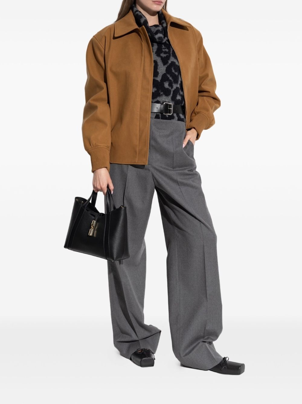 leopard-pattern roll-neck jumper - 2