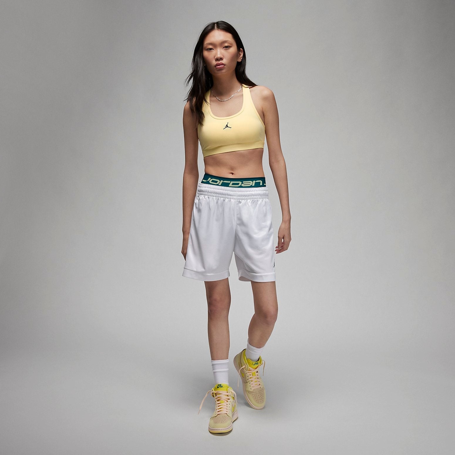 (WMNS) Air Jordan Jumpman Sports Bra 'Yellow' FB6873-821 - 3