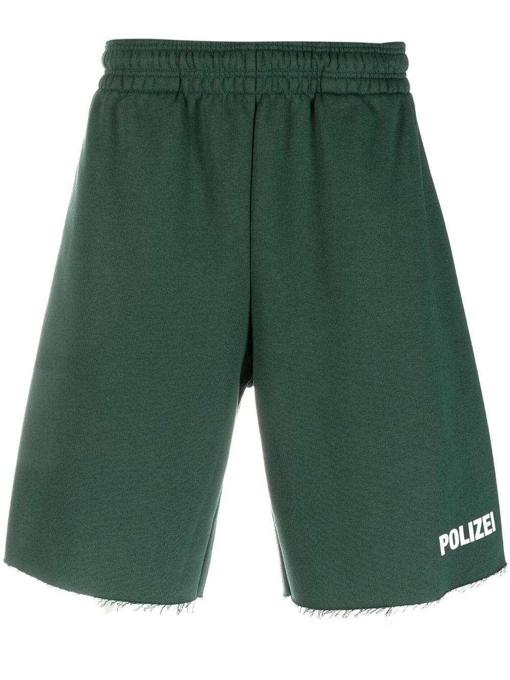 Polizei raw-edge shorts - 1