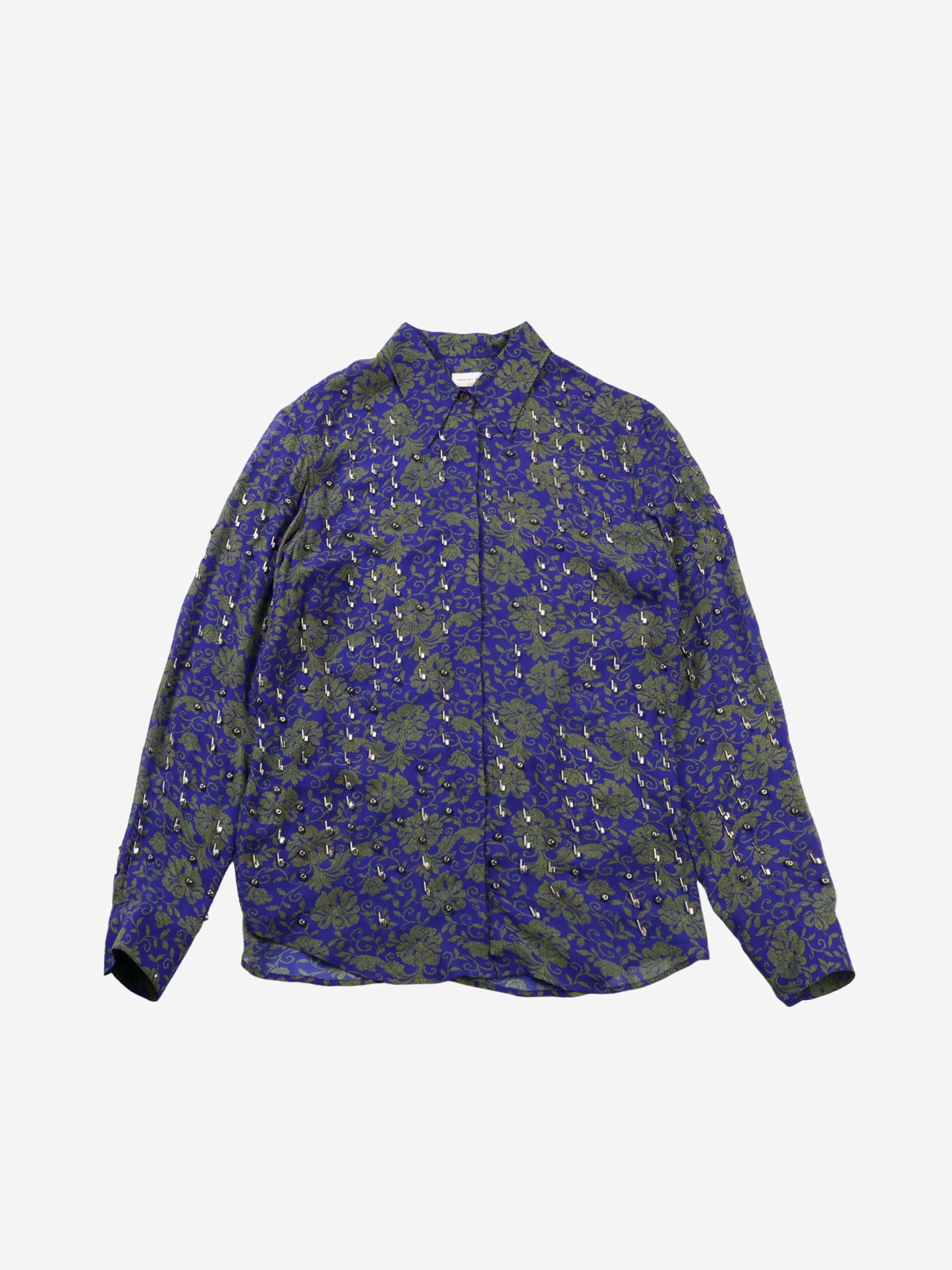 DRIES VAN NOTEN - Women Sheer Appliqué Blouse - 4