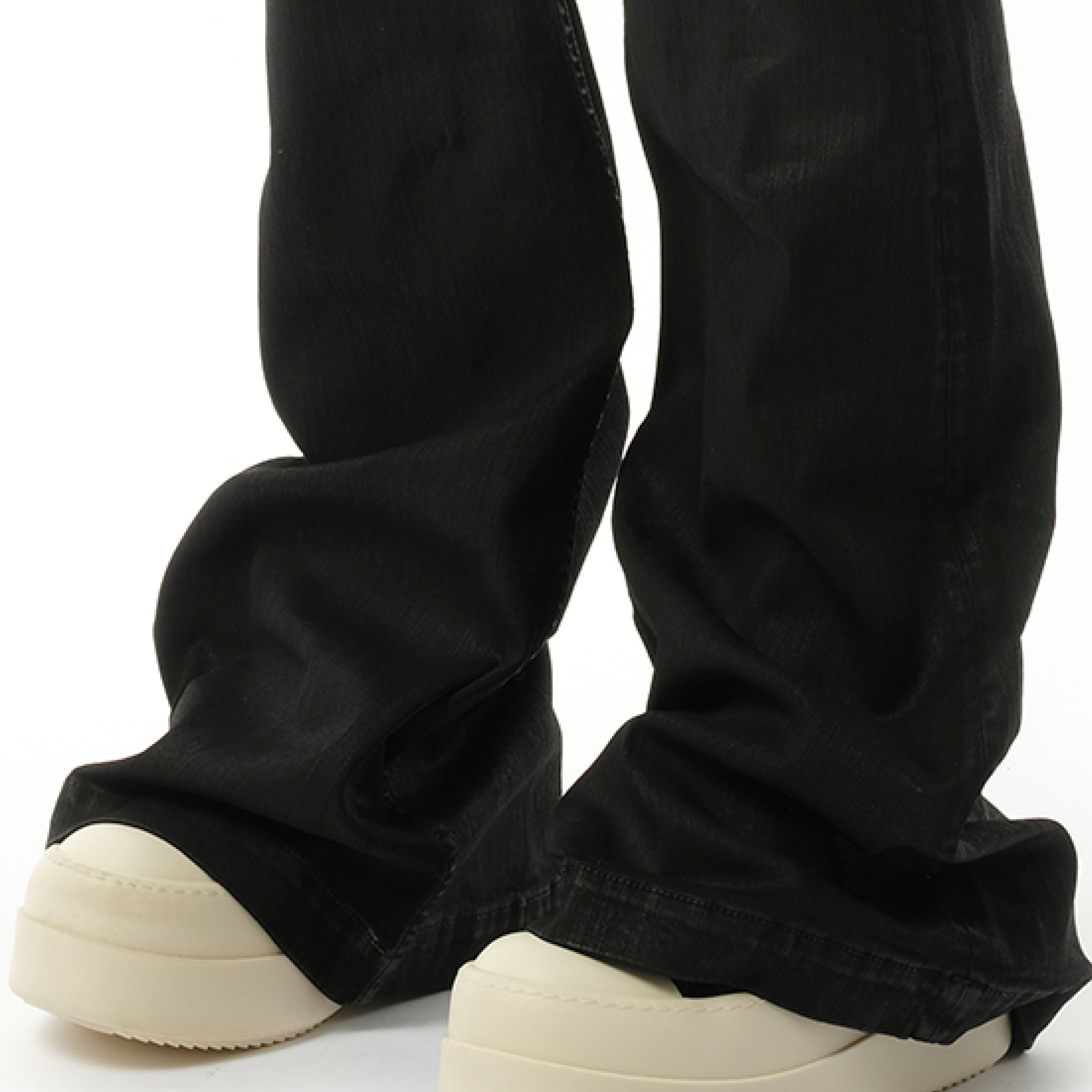 Rick Owens DRKSHDW Bolan Bootcut Denim Pants in Black Wax