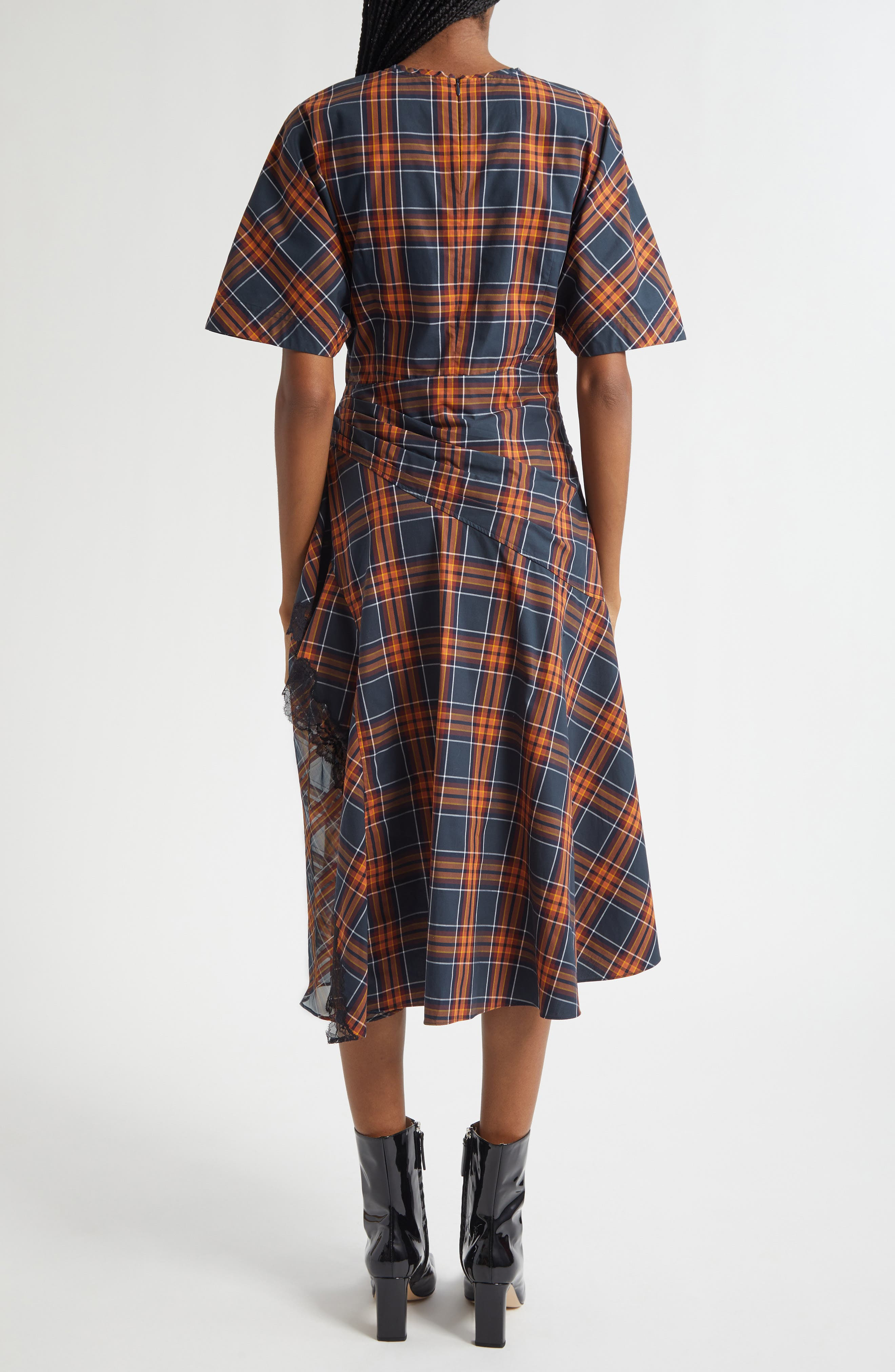 3.1 Phillip Lim Plaid Cotton & Silk Dress in Dusk Multi at Nordstrom - 2