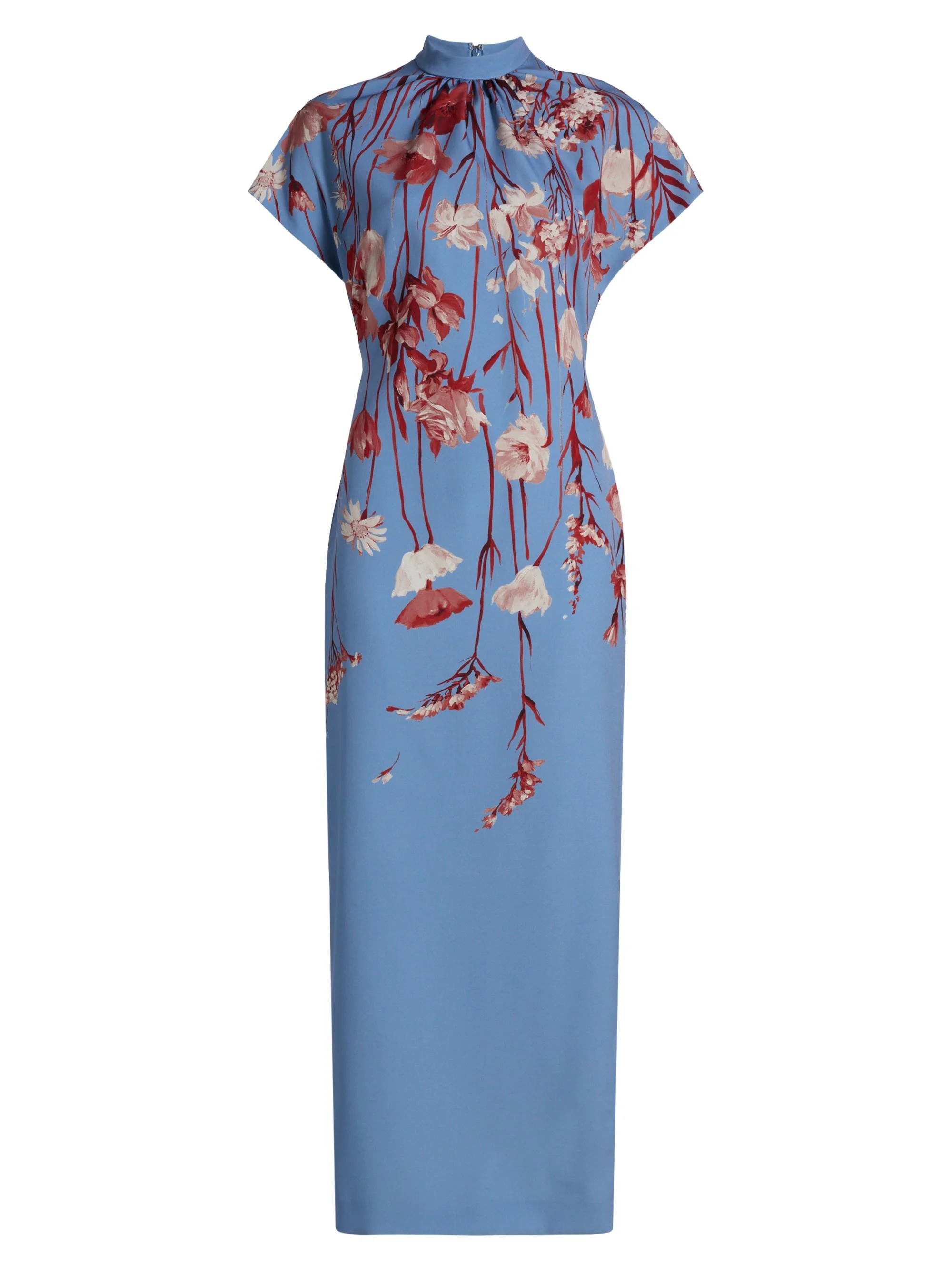 Women's Stella Floral Crêpe Midi-Dress - Cornflower Multi - 1