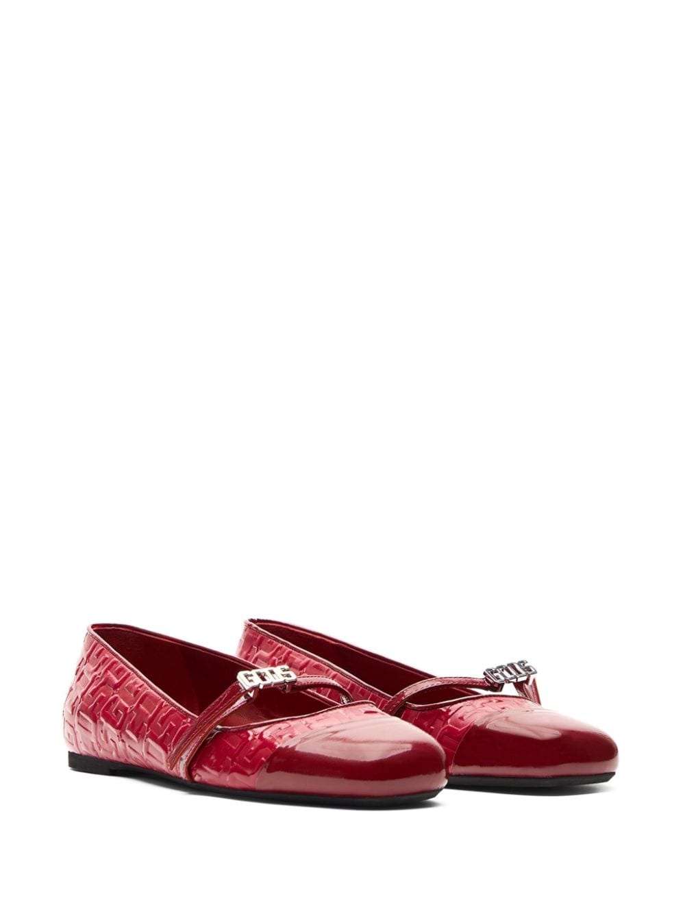monogram-print ballerinas - 2