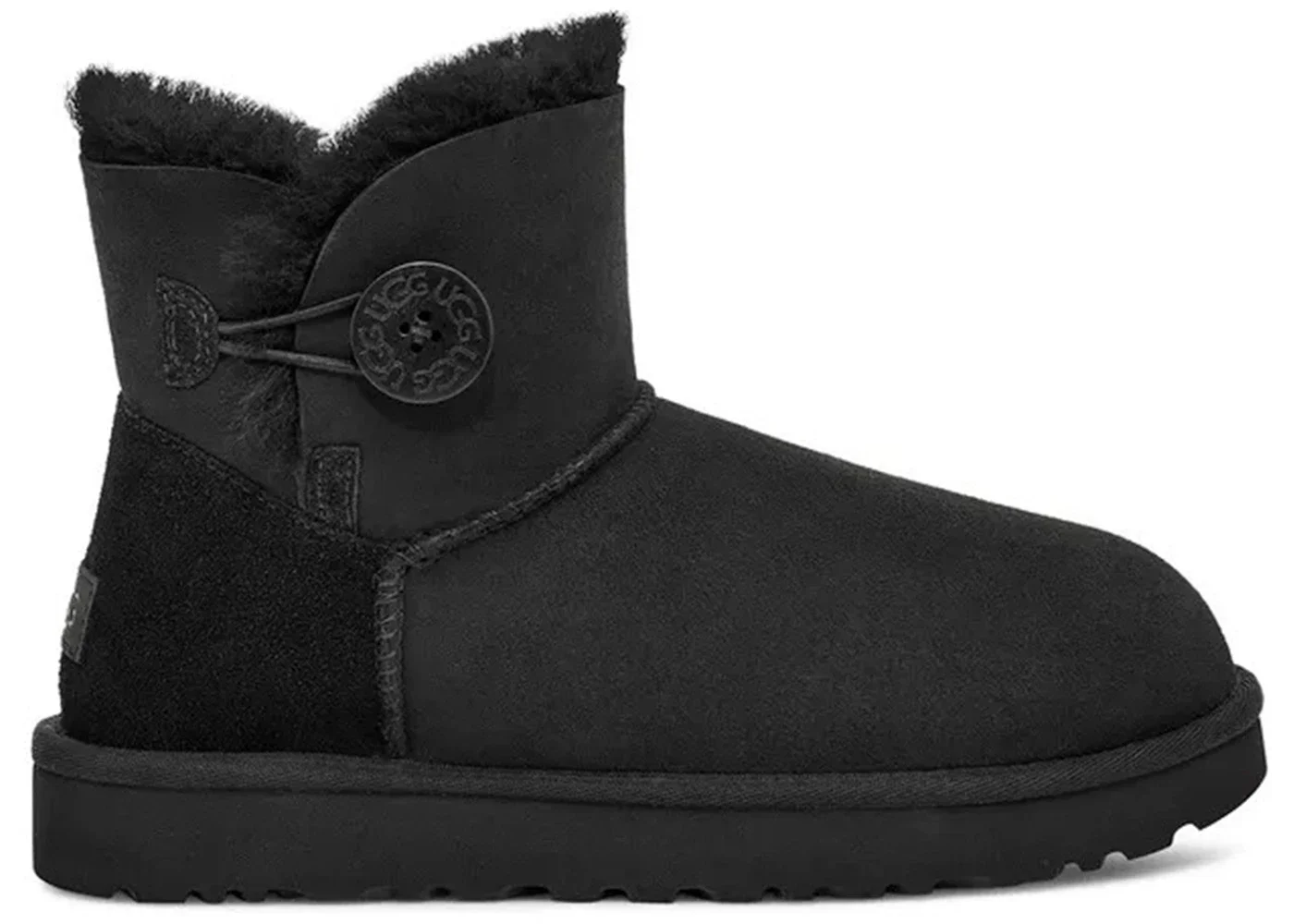 UGG Mini Bailey Button Boot Black (Women's) - 1