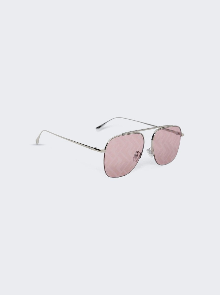 Shiny Palladium With Bordeaux Mirror Sunglasses - 3