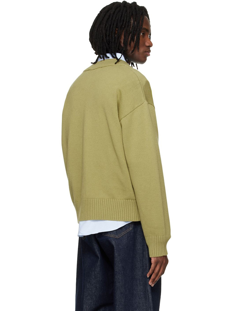 Green Wool Ami de Coeur Cardigan 3