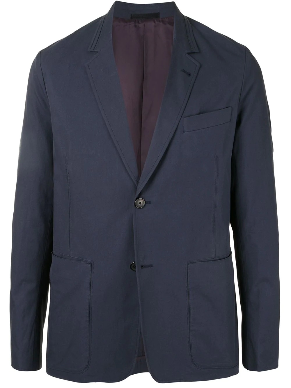 single-breasted cotton blazer - 1