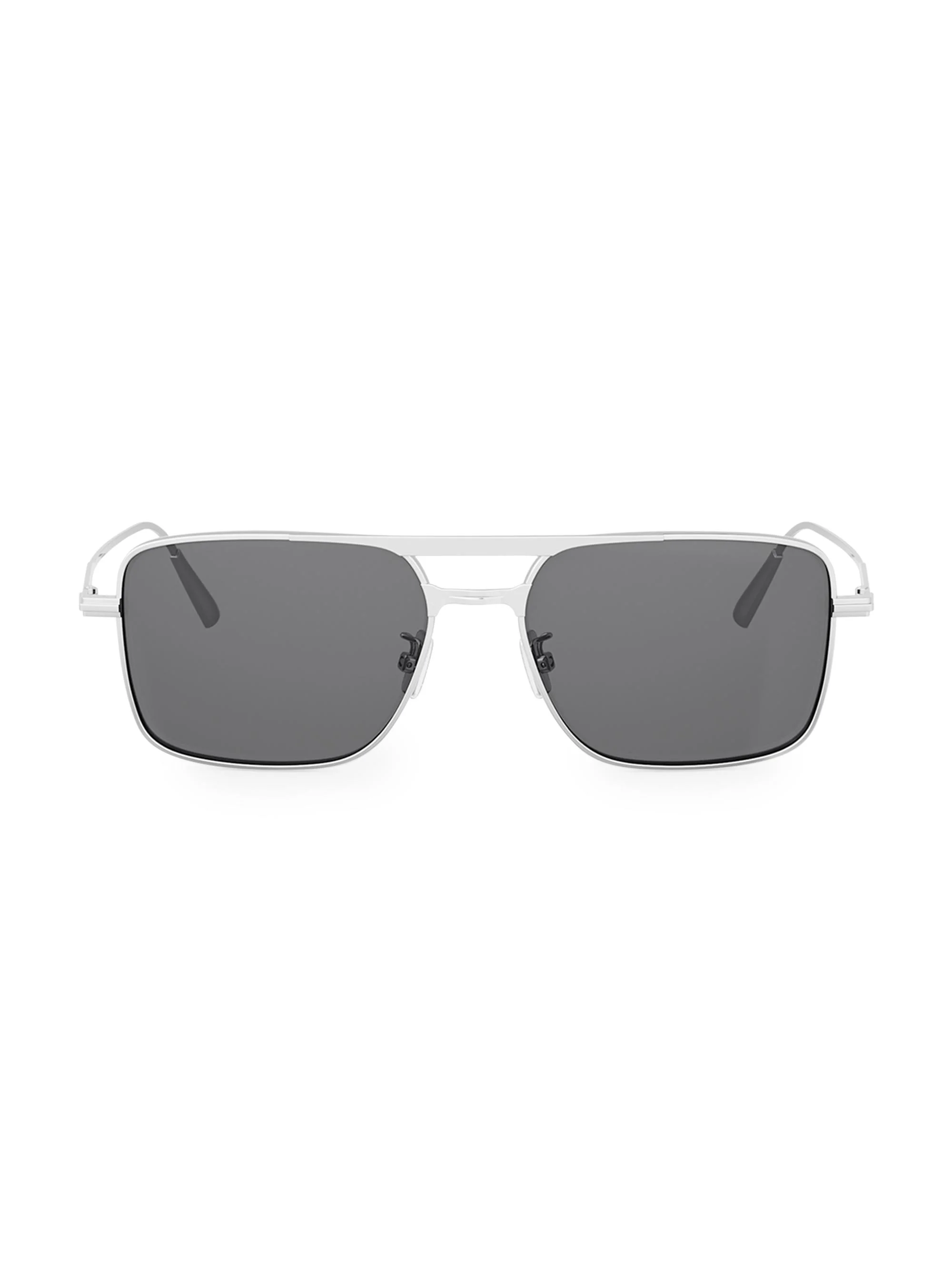 Men's DiorBlackSuit S17U 56MM Sunglasses - Shiny Palladium - 1