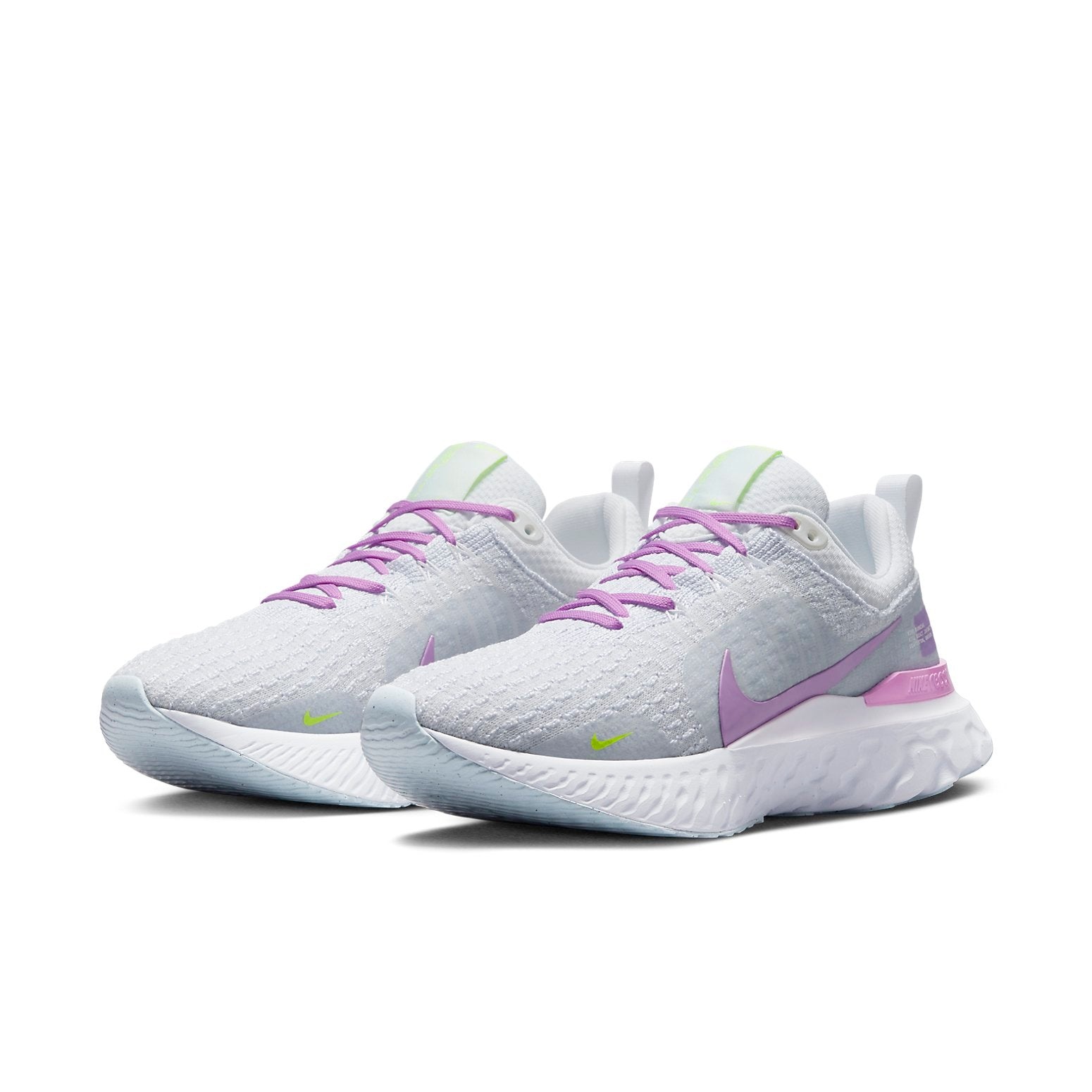 (WMNS) Nike React Infinity Run Flyknit 3 'Grey Rush Fuchsia' DZ3016-100 - 3