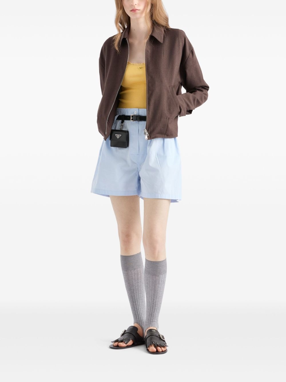 cotton-poplin shorts - 2