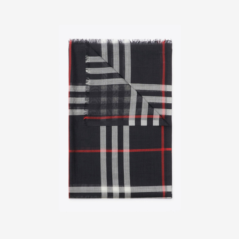 Burberry Check Wool Silk Scarf outlook