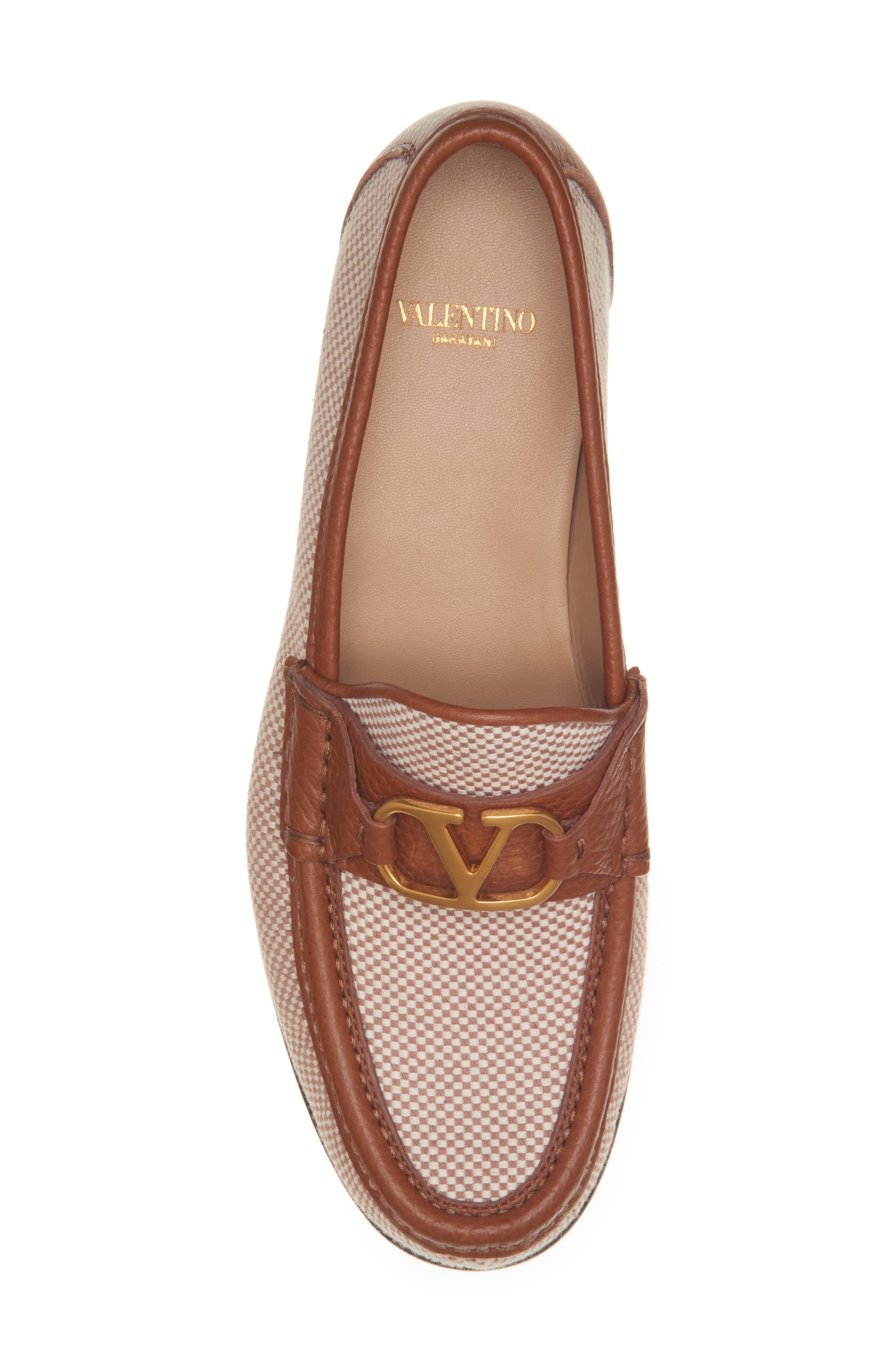 Valentino Garavani VLOGO Signature Loafer in Natural/Tabacco at Nordstrom - 5