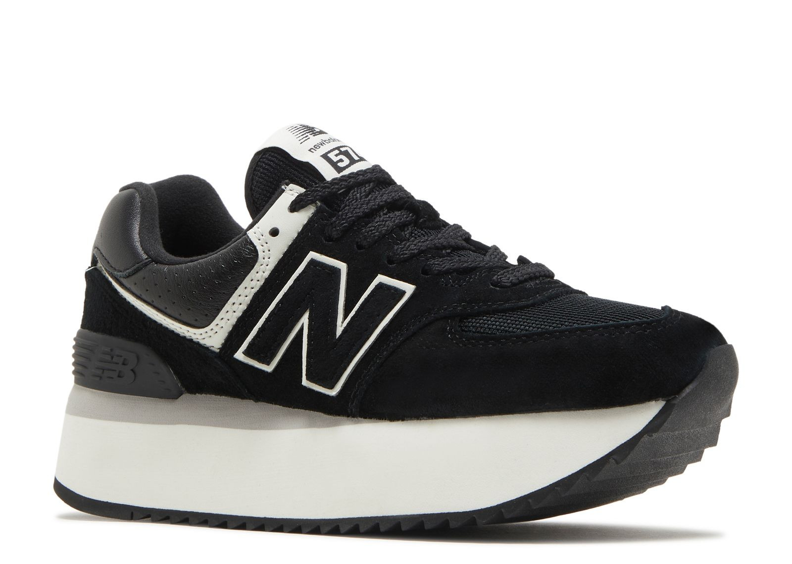 NEW BALANCE WMNS 574+ 'BLACK WHITE' - 2