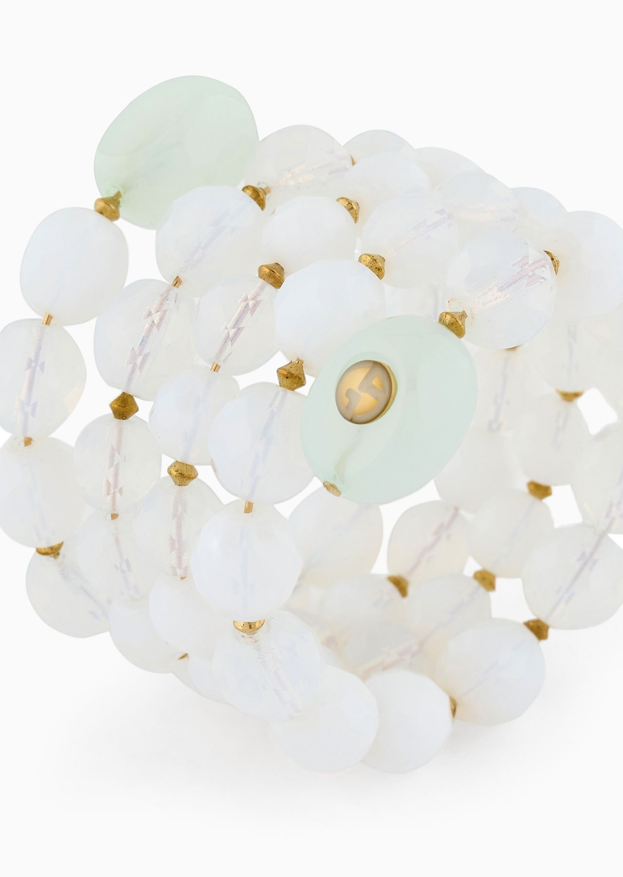 Spiral bracelet with opalescent spheres - 2
