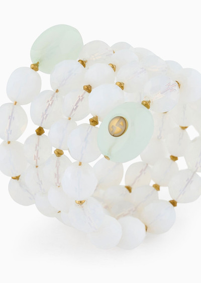 GIORGIO ARMANI Spiral bracelet with opalescent spheres outlook