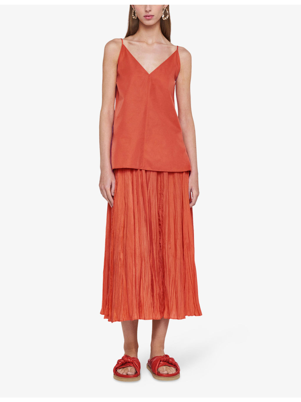 Sully Crinkled Silk Midi Skirt - 2
