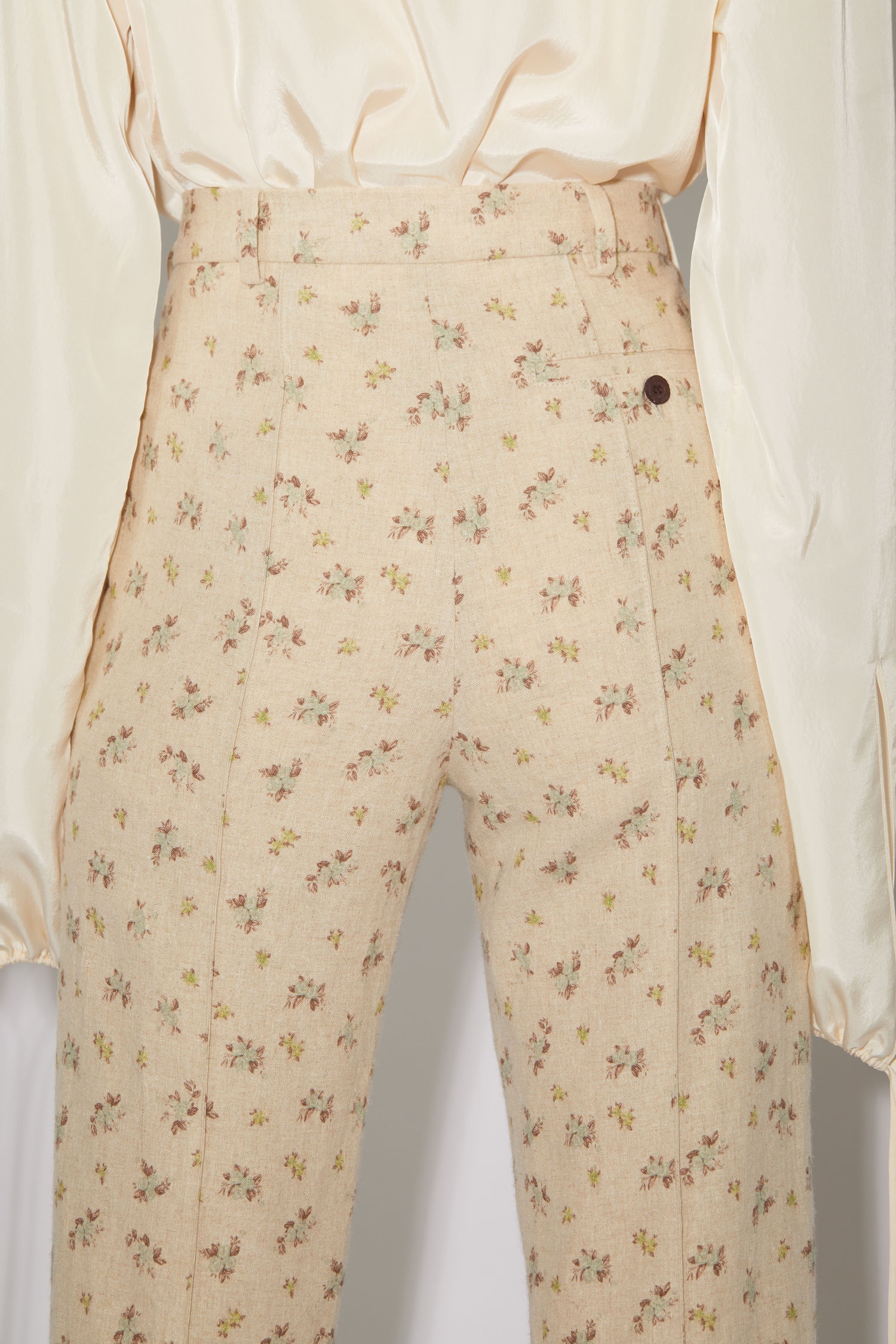 Floral suit trousers - Beige/blue - 6