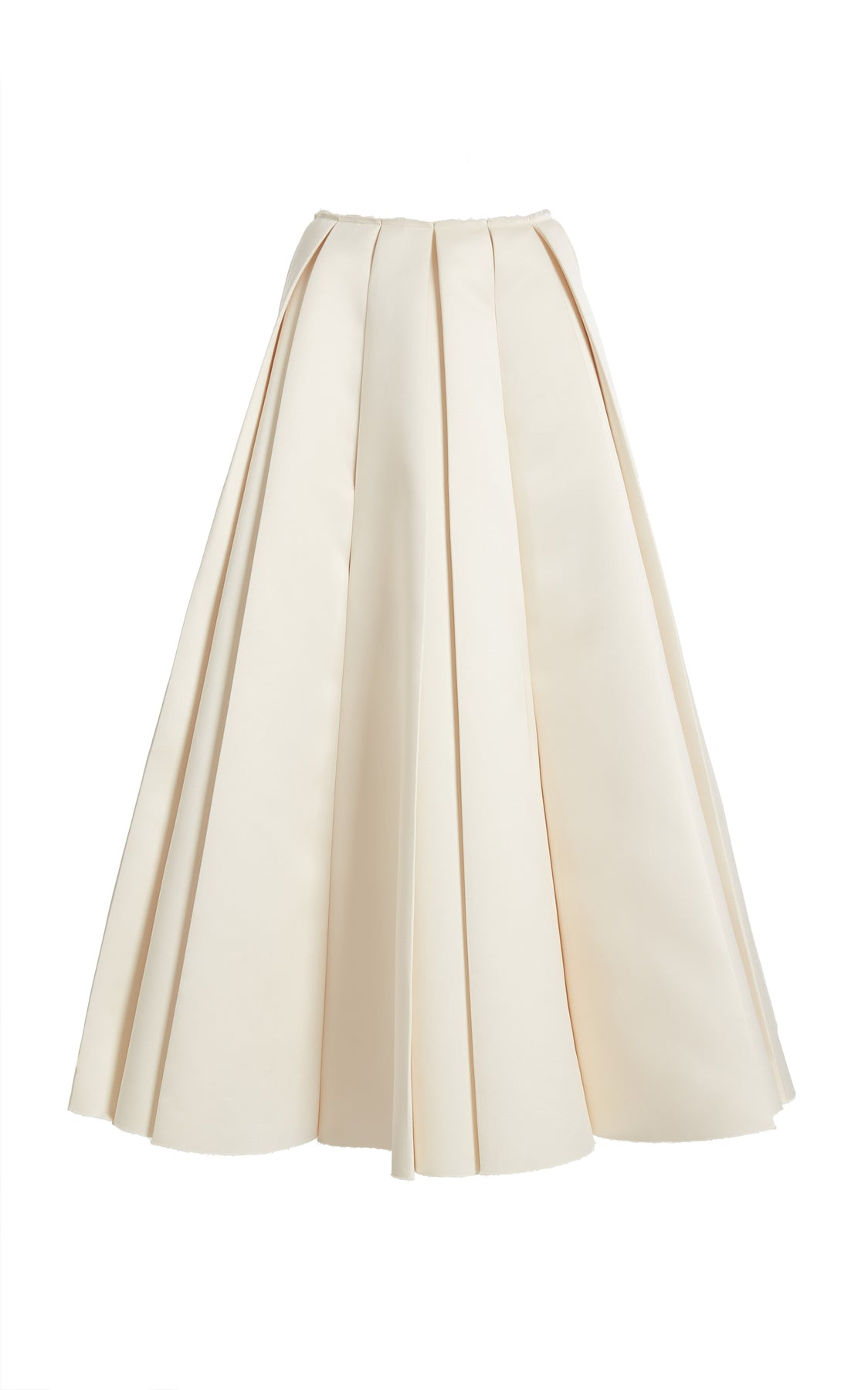 SATIN PANELLED SKIRT IVORY - 7