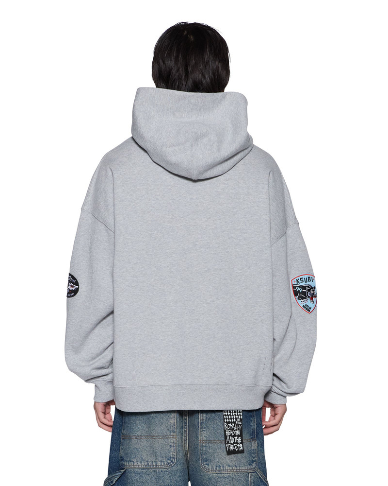 PATCHED EKCESS HOODIE GREY MARLE 4