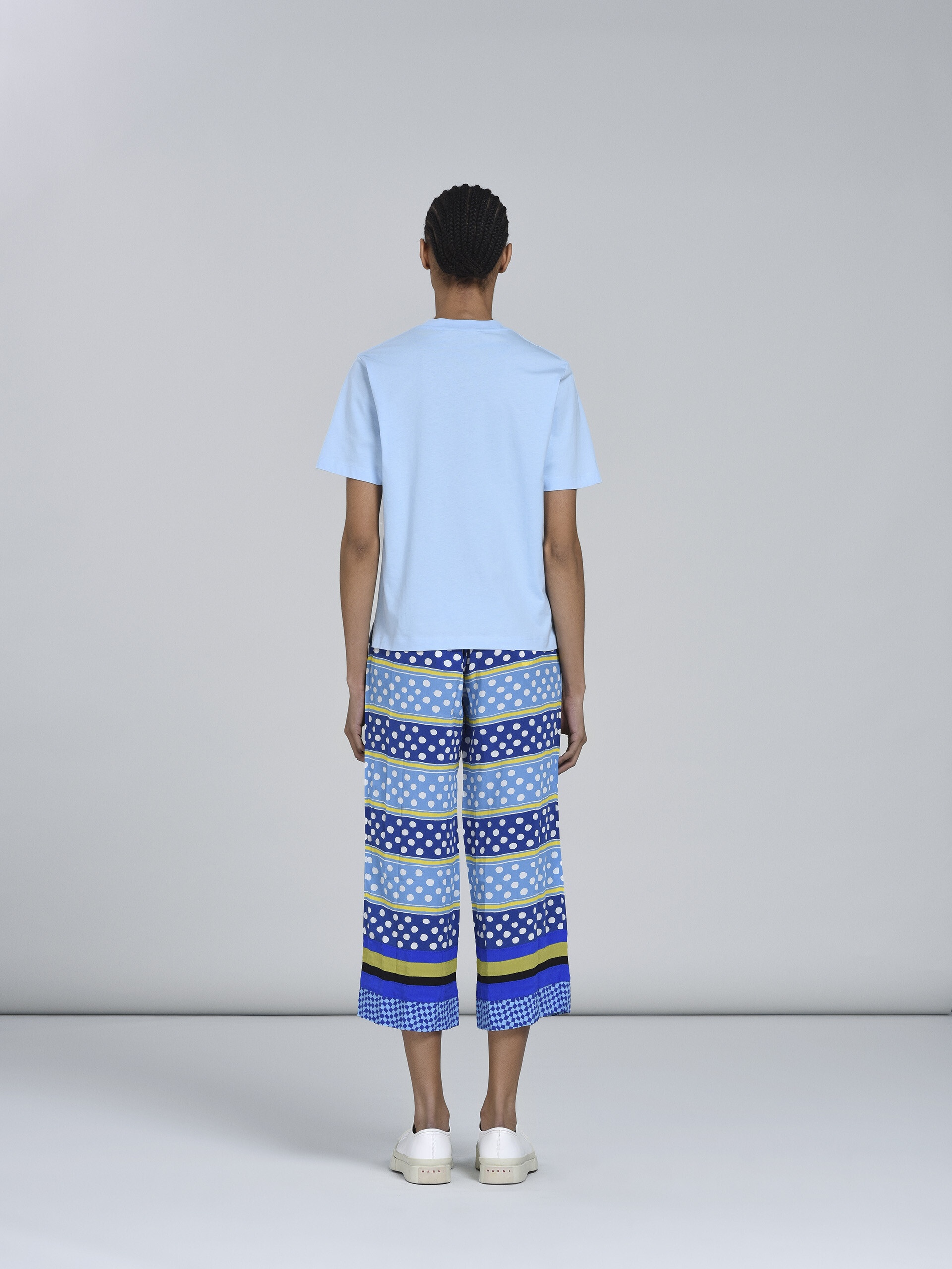DOT & STRIPE SILK TROUSERS - 3