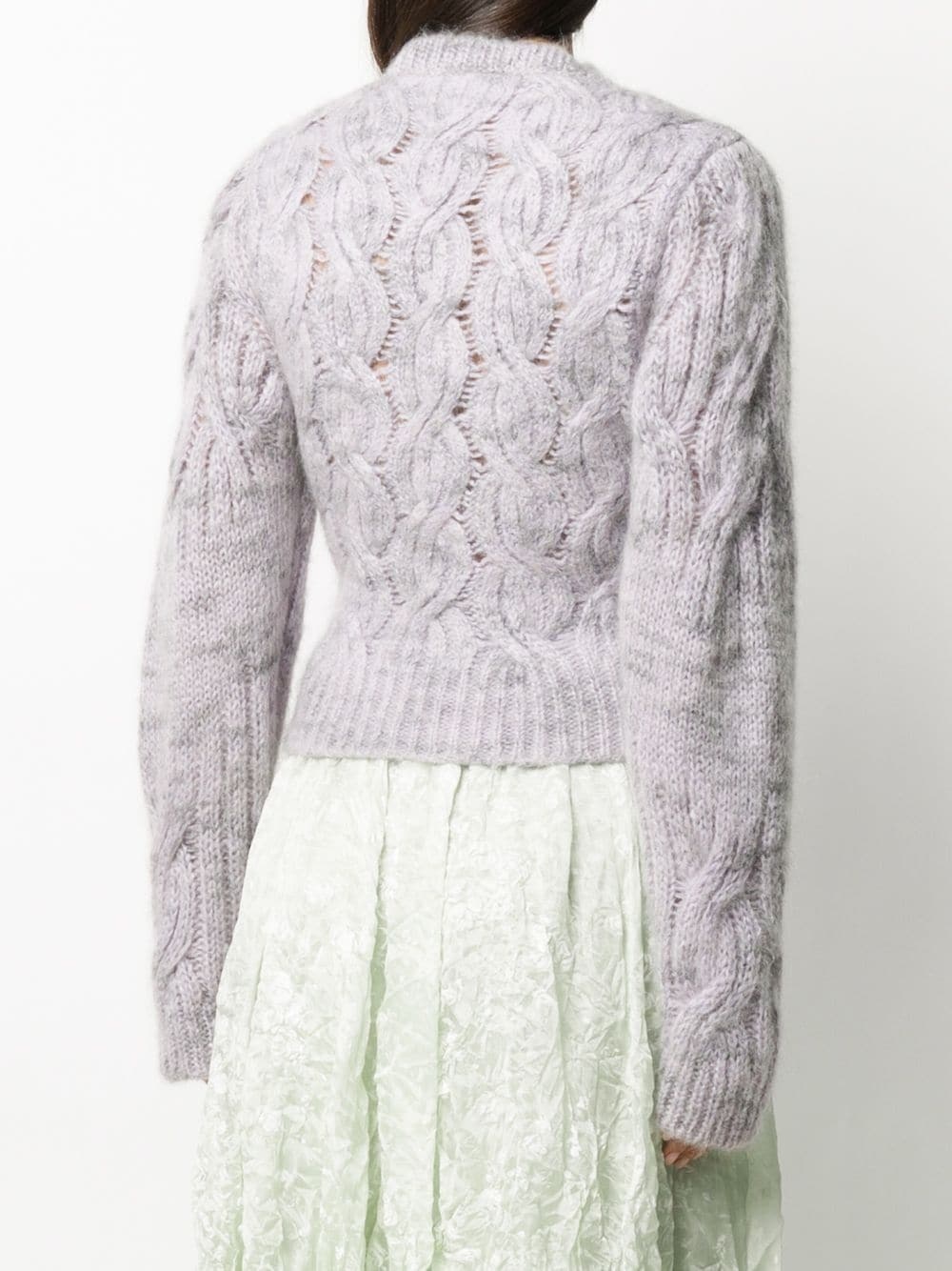 cable knit wrap jumper - 4