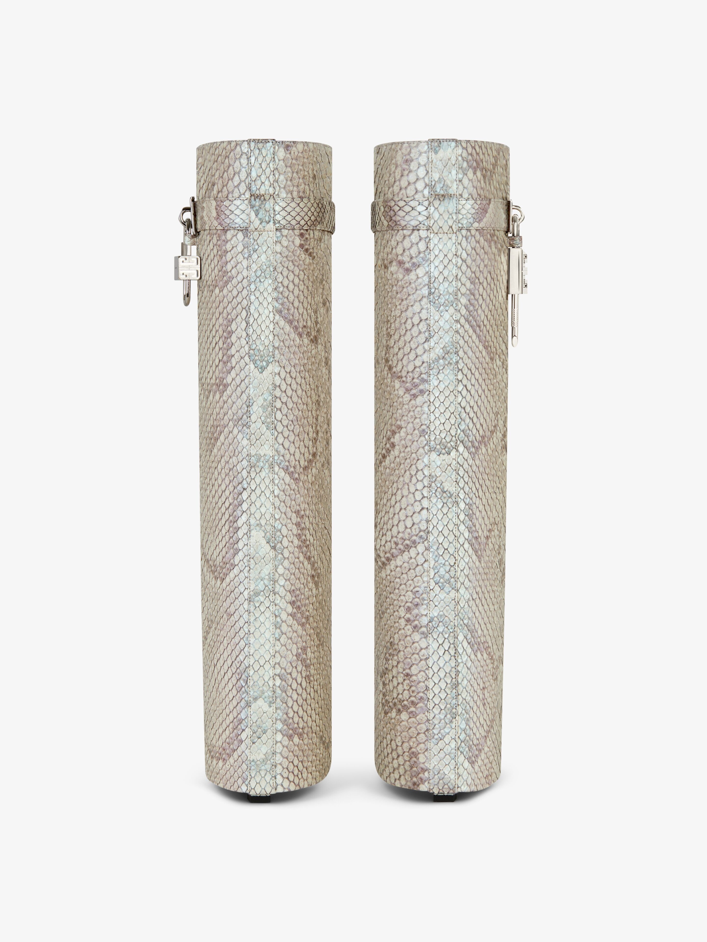 SHARK LOCK BOOTS IN PYTHON WITH PEARL EFFECT - 7