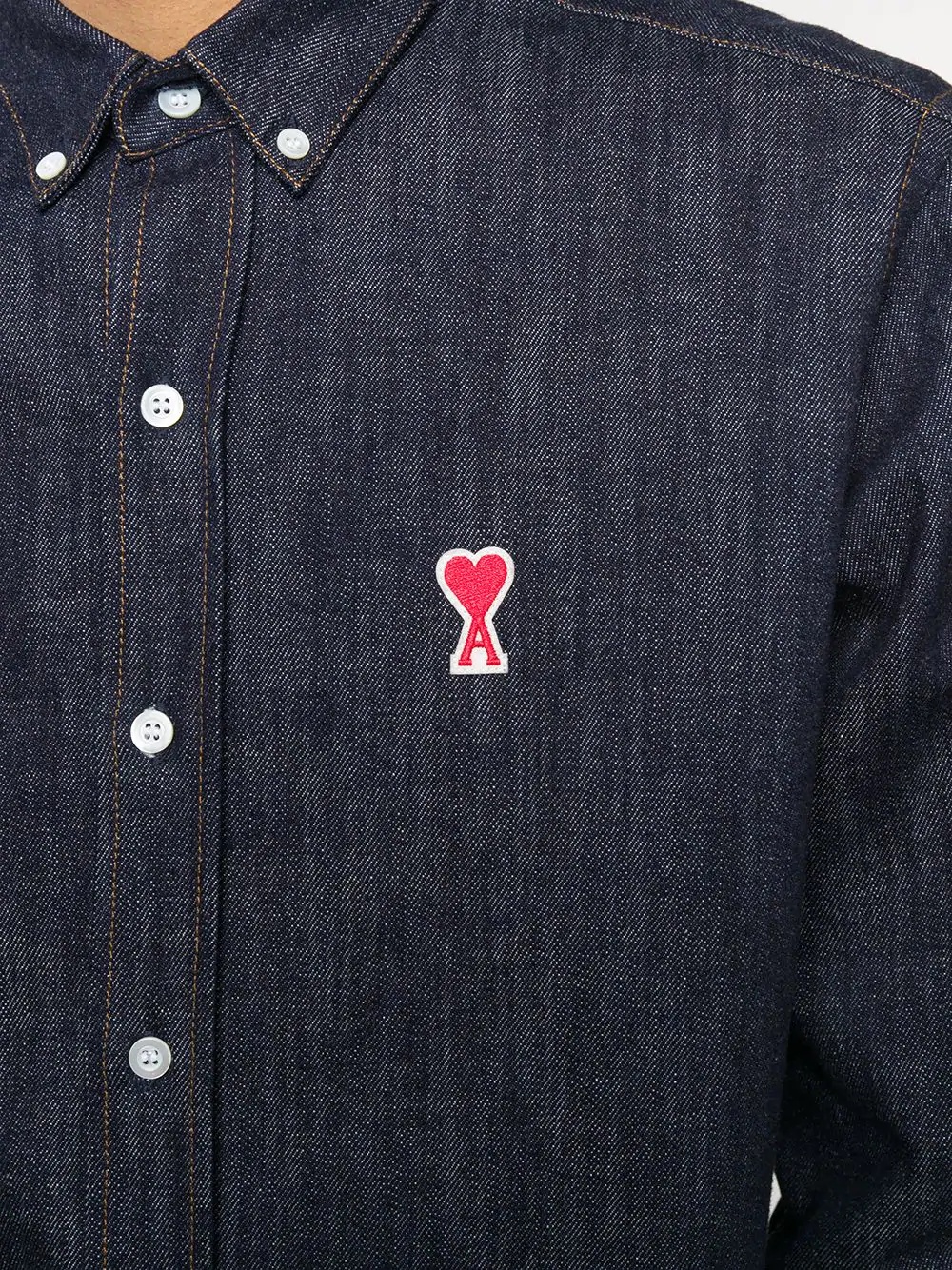 button-down Ami de Coeur denim shirt - 5