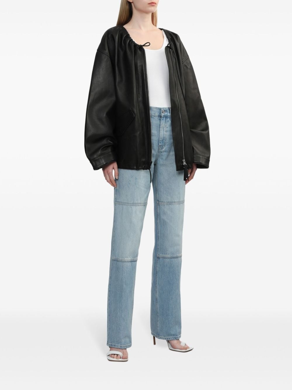 straight-leg panelled jeans - 2