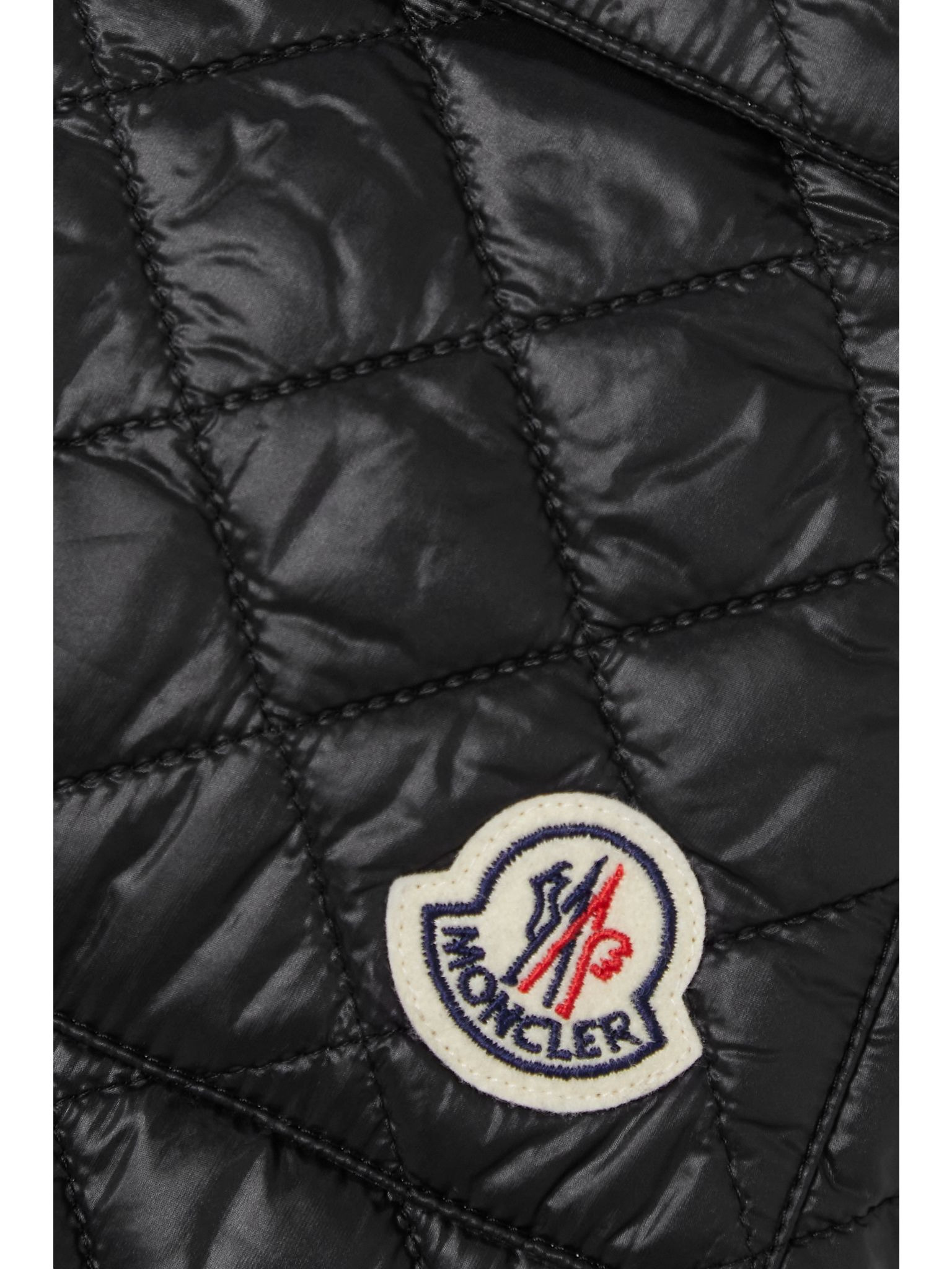 Quilted padded webbing-trimmed shell mini skirt Black - 4