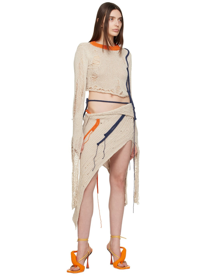OTTOLINGER Beige Distressed Sweater outlook
