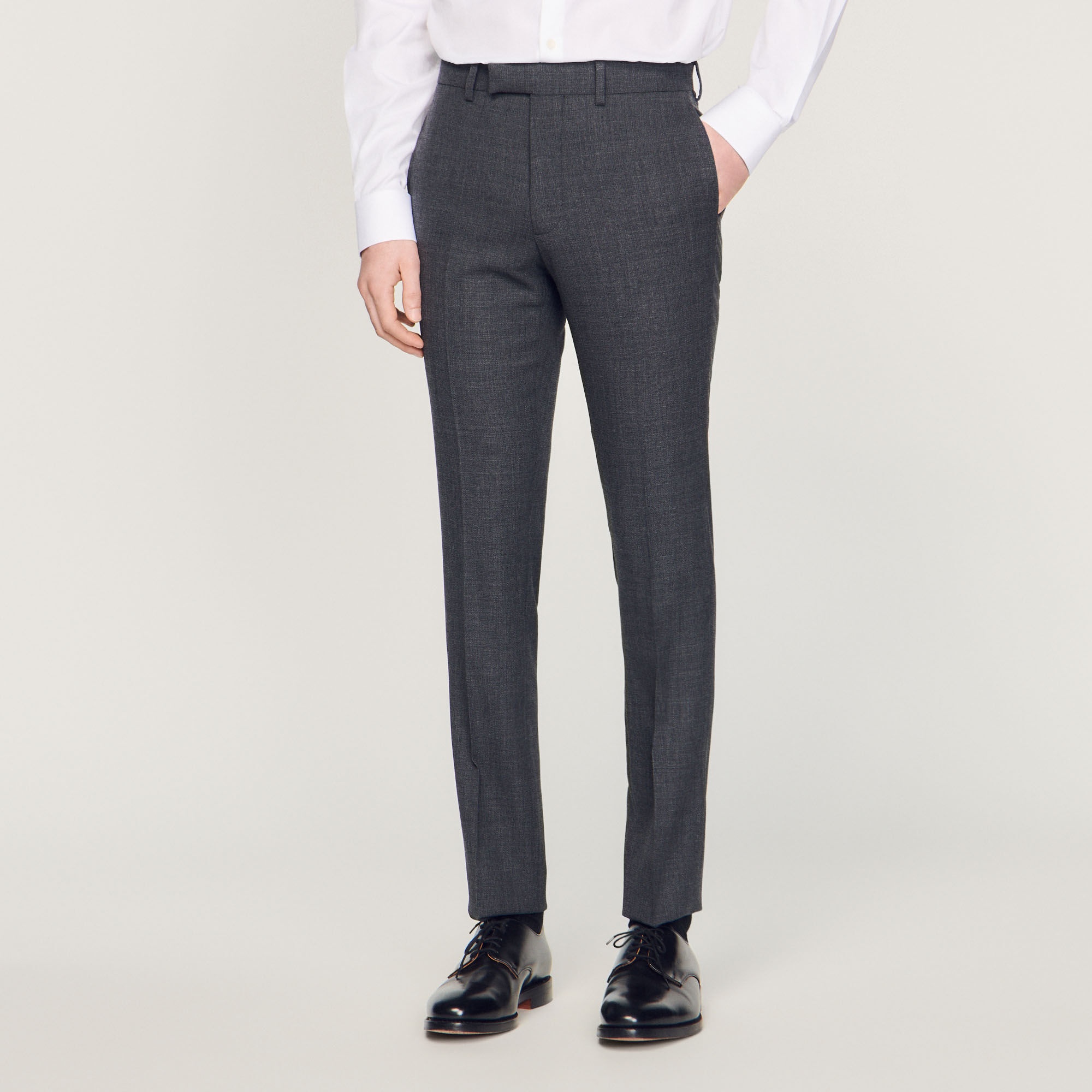 WOOL SUIT PANTS - 5