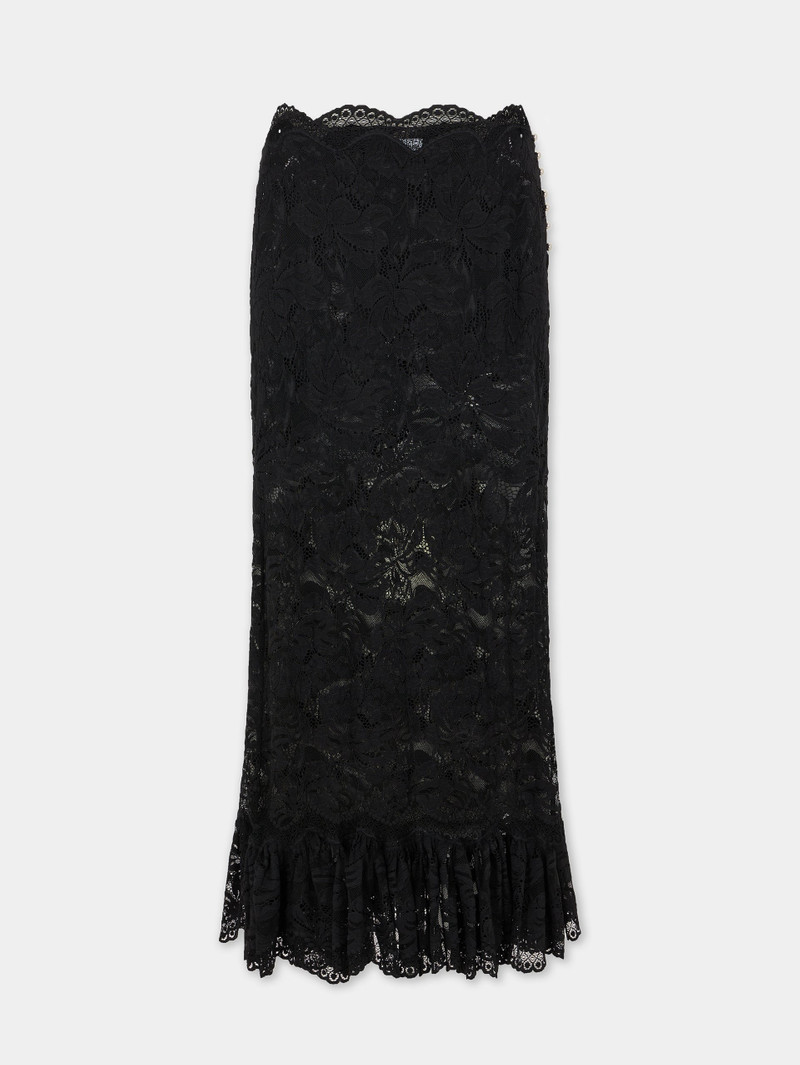 MAXI LACE BLACK SKIRT - 1
