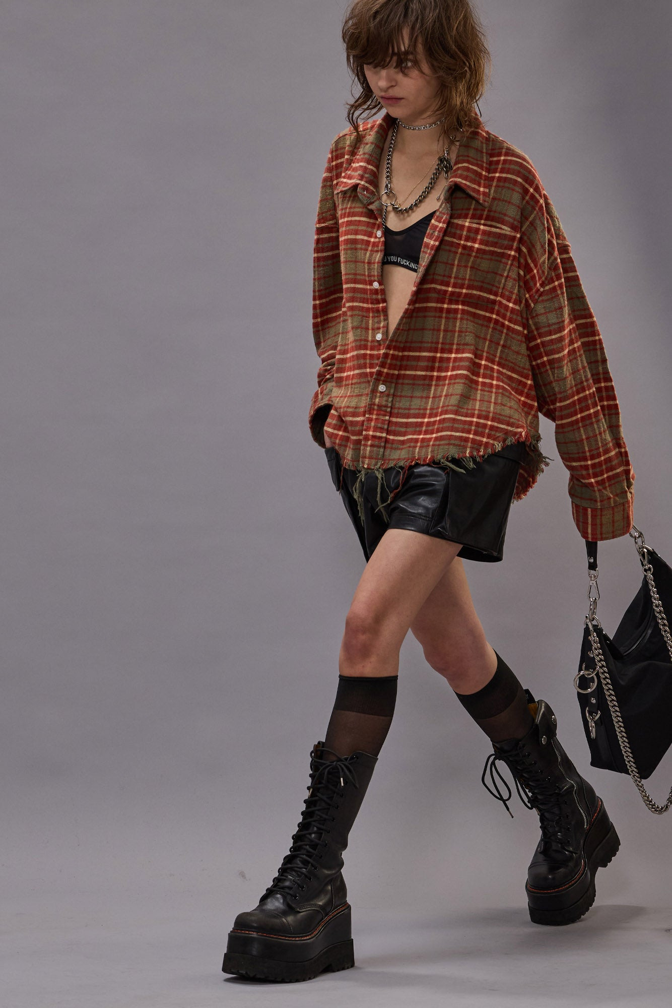 DROP NECK CROPPED SHIRT - 2