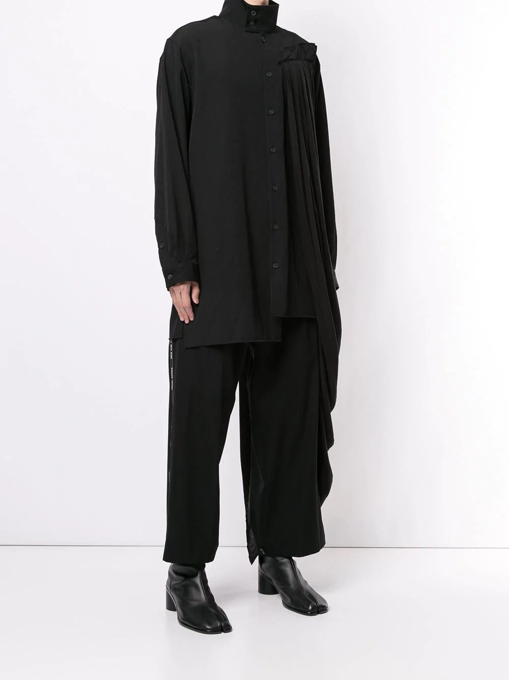 asymmetric draped shirt - 3