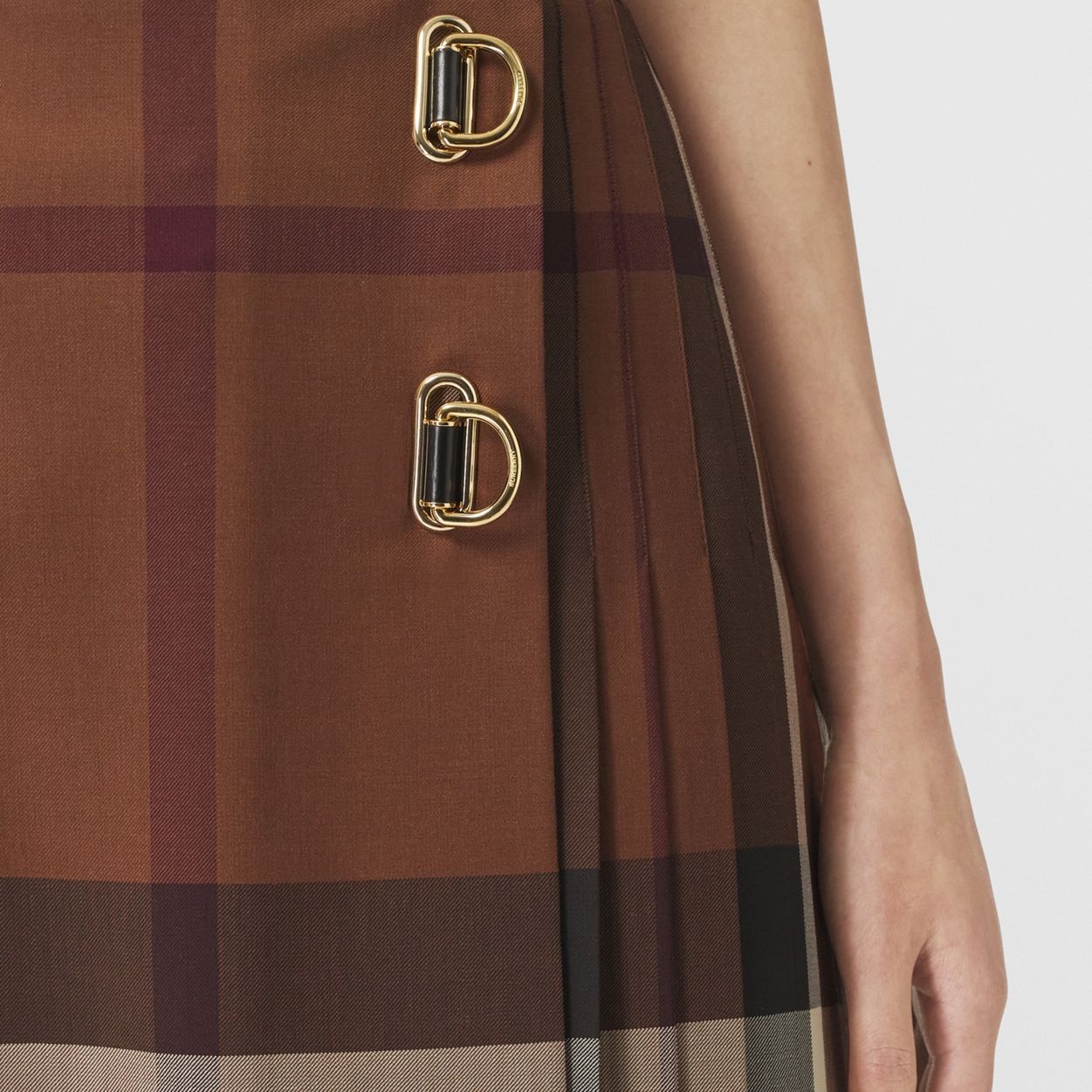 Custom Fit D-ring Detail Check Wool Kilt - 3