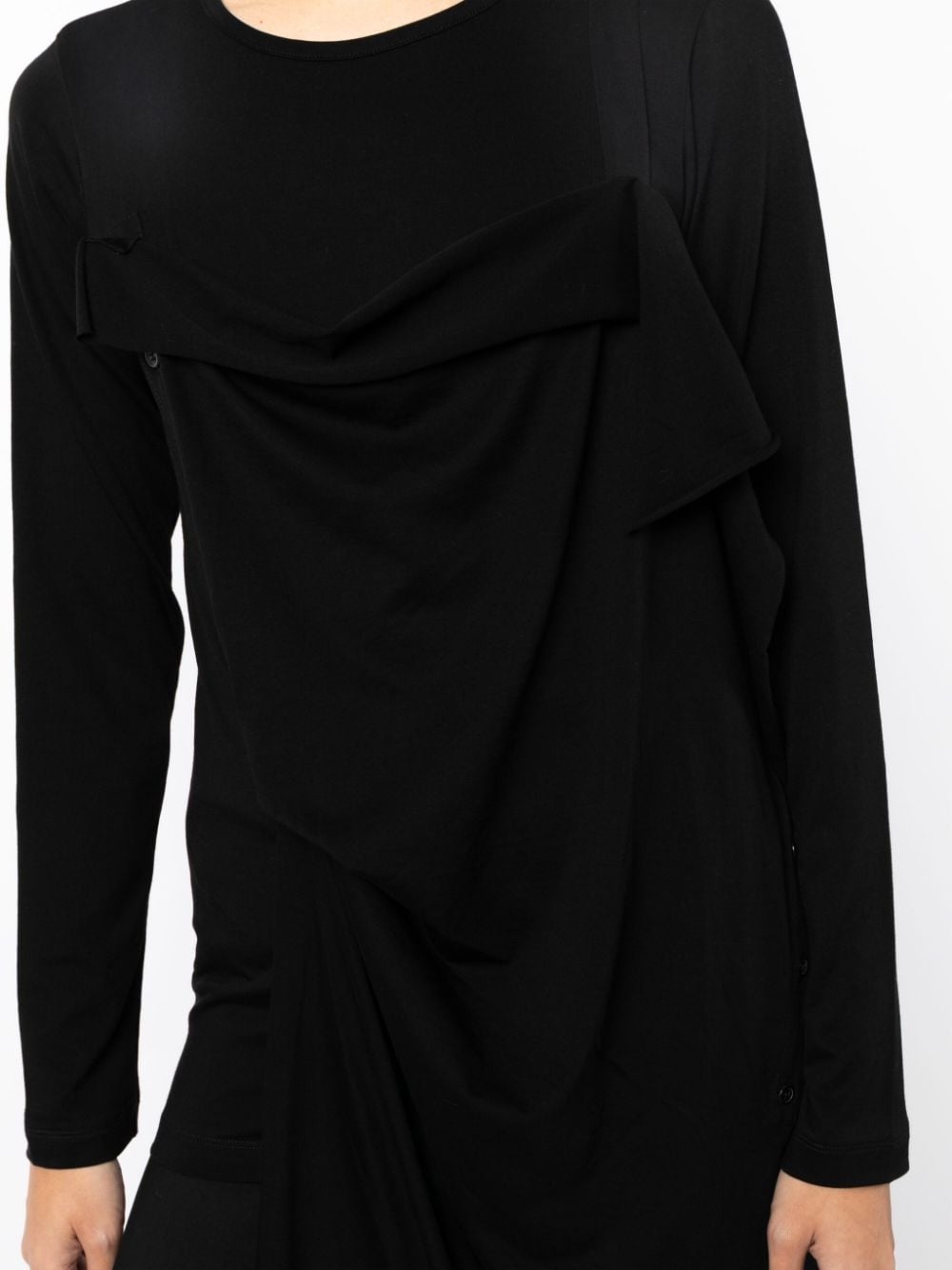 asymmetric-design cotton top - 5
