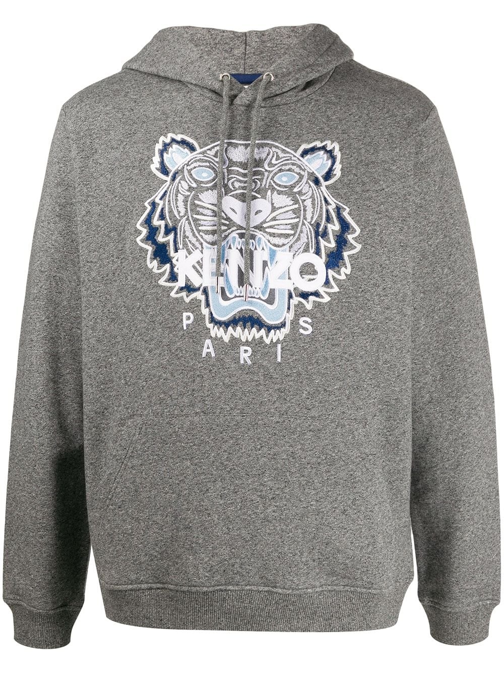 tiger embroidered hoodie - 1