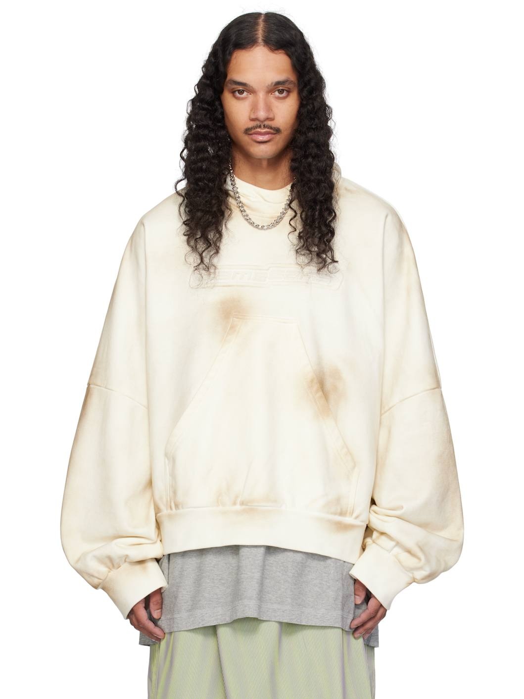Off-White Ports Stained Pop-Up Hoodie - 1