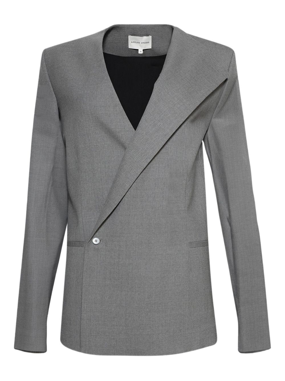 asymmetric-lapel blazer - 1