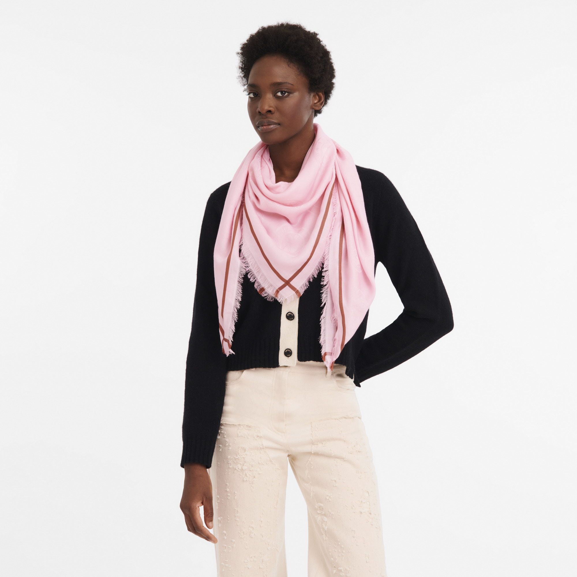 La Médaille Longchamp Shawl Pink - OTHER - 2
