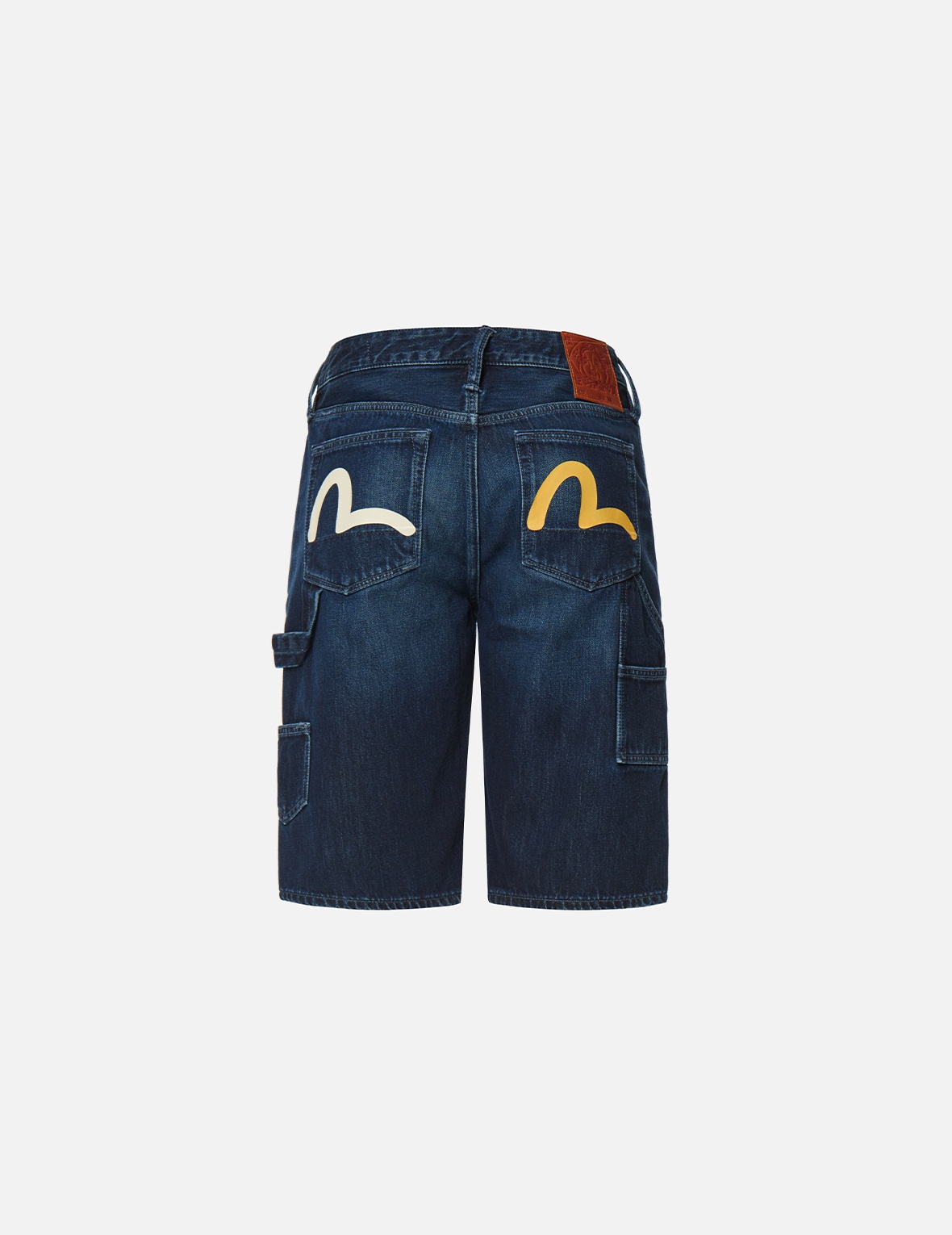 TWO-TONE SEAGULL DENIM SHORTS - 2