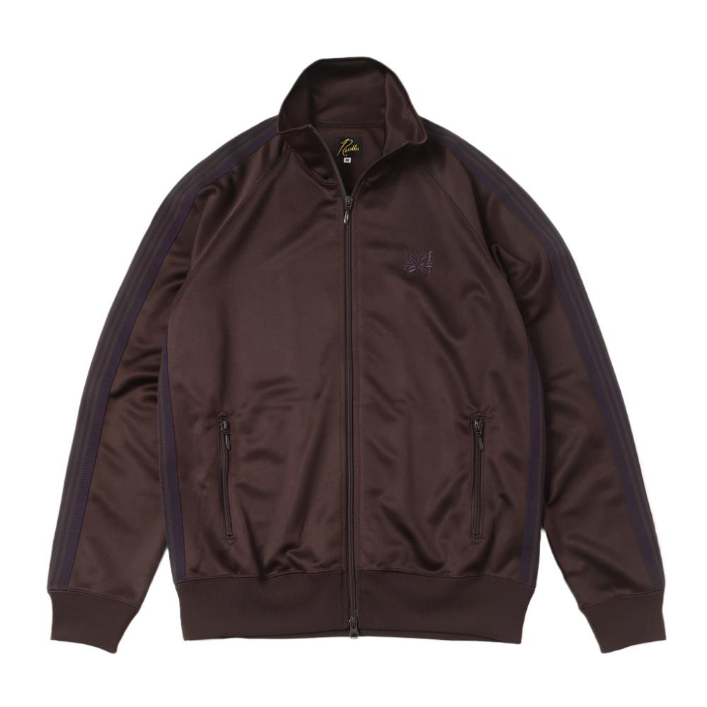 NEEDLES TRACK JACKET - POLY SMOOTH (DARK BROWN) - 1