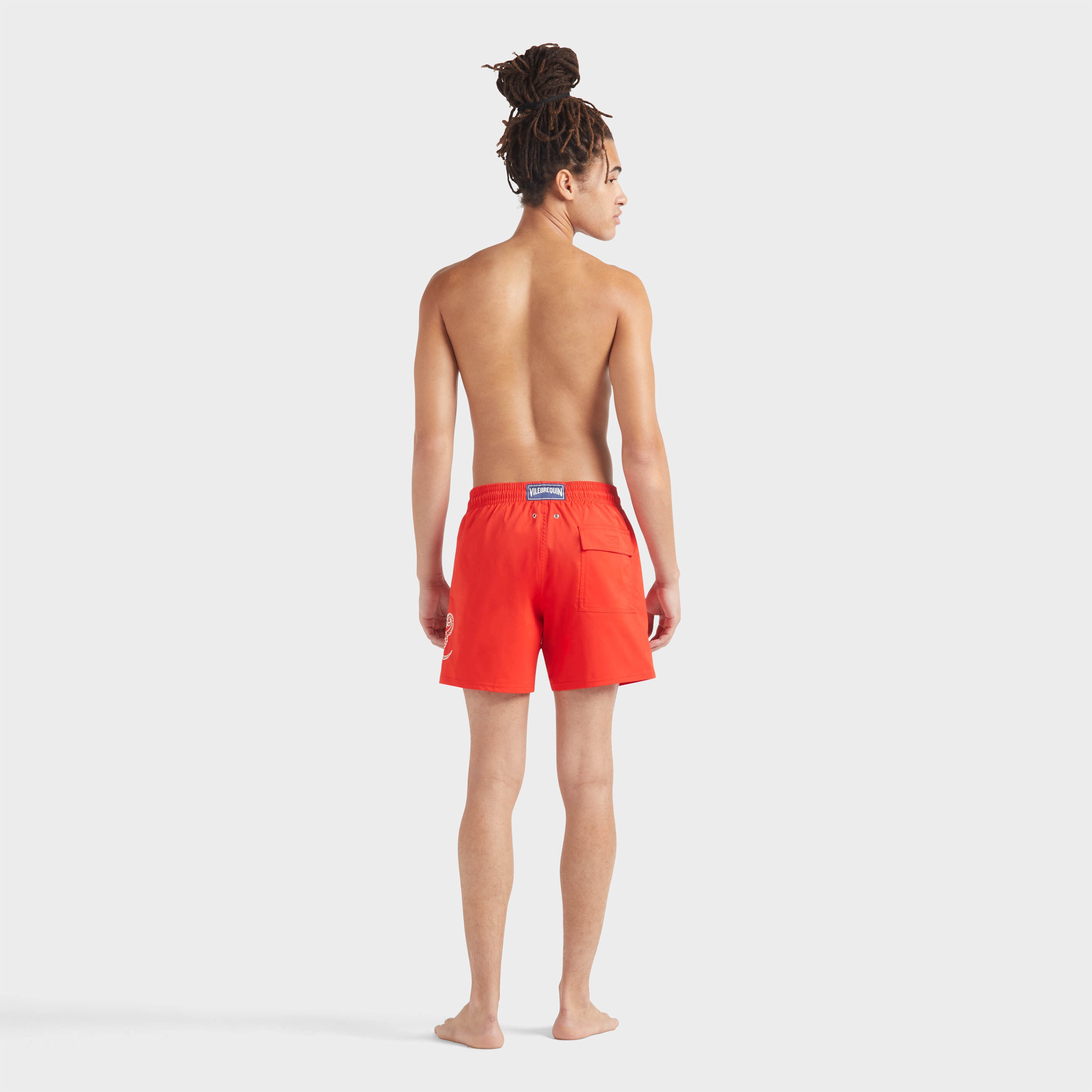 Men Stretch Short Swim Trunks Placed Poulpe - 4