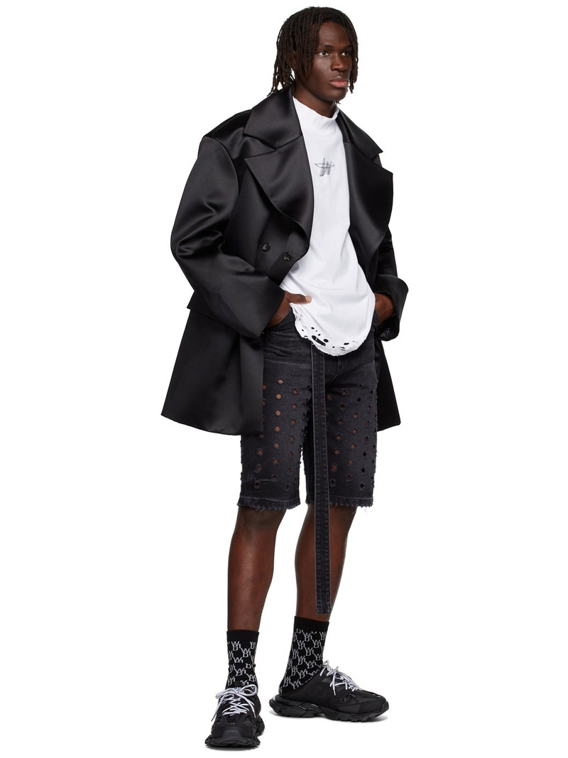 We11done Black Denim Shorts outlook