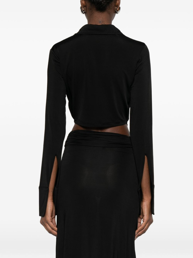 draped collared top 4