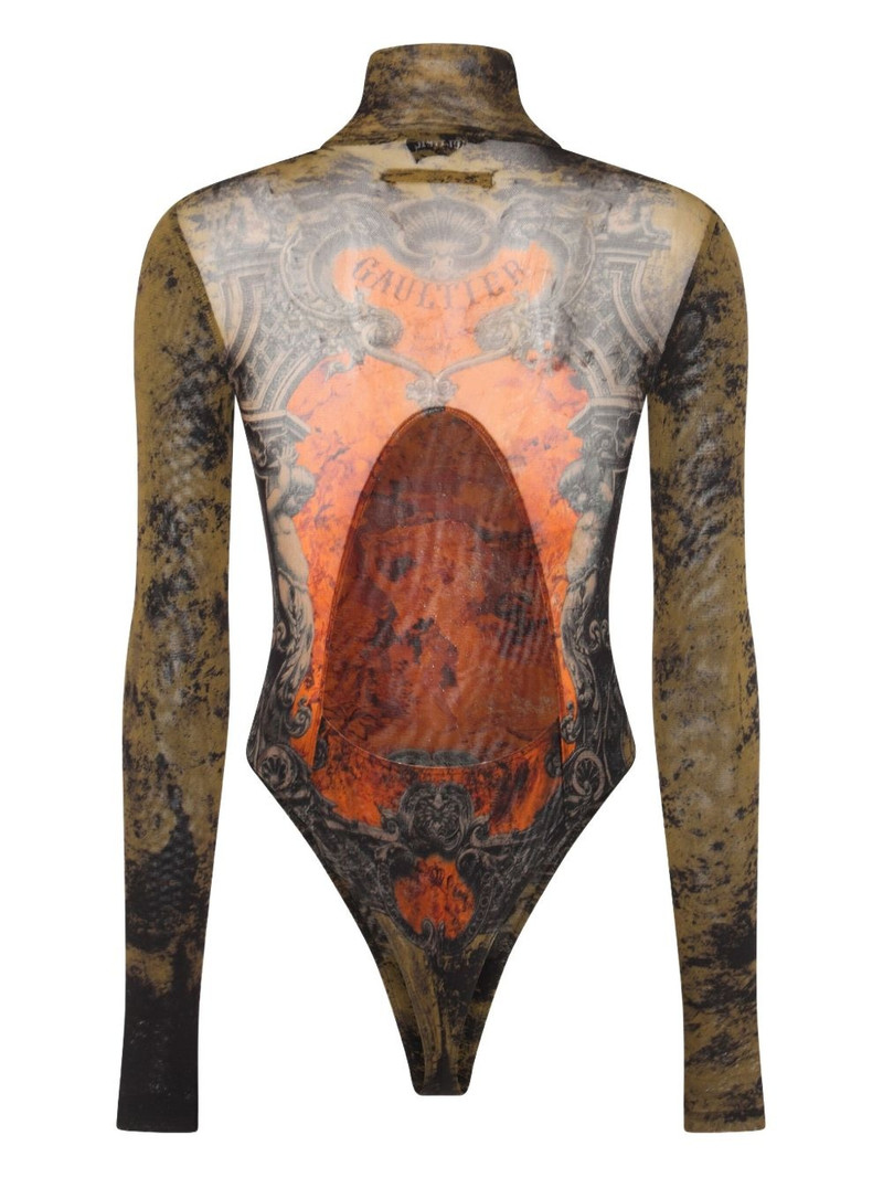 Jean Paul Gaultier graphic-print bodysuit outlook