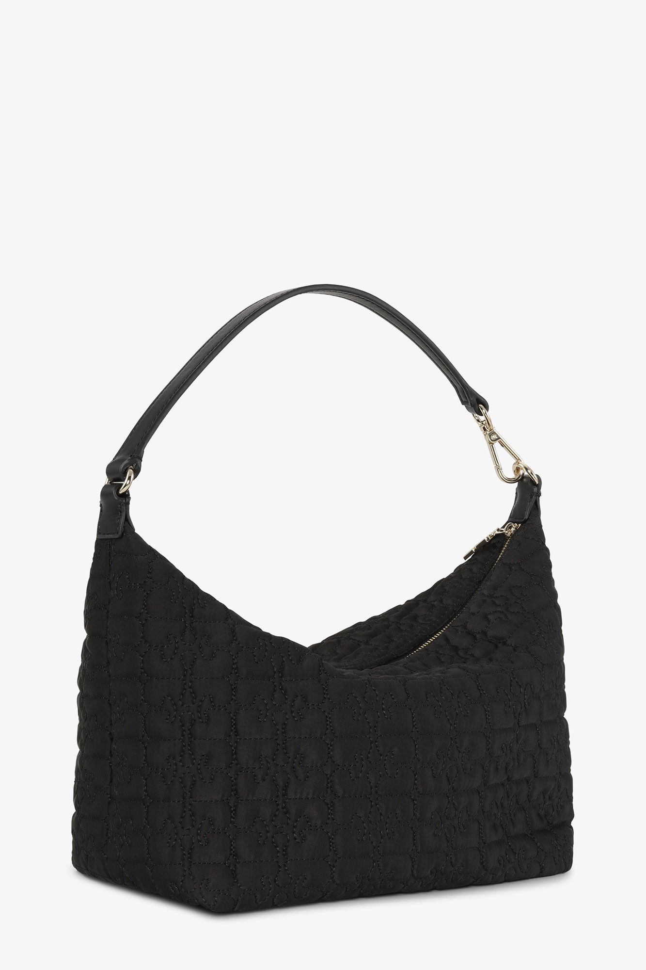 BLACK MEDIUM BUTTERFLY POUCH SATIN BAG - 2